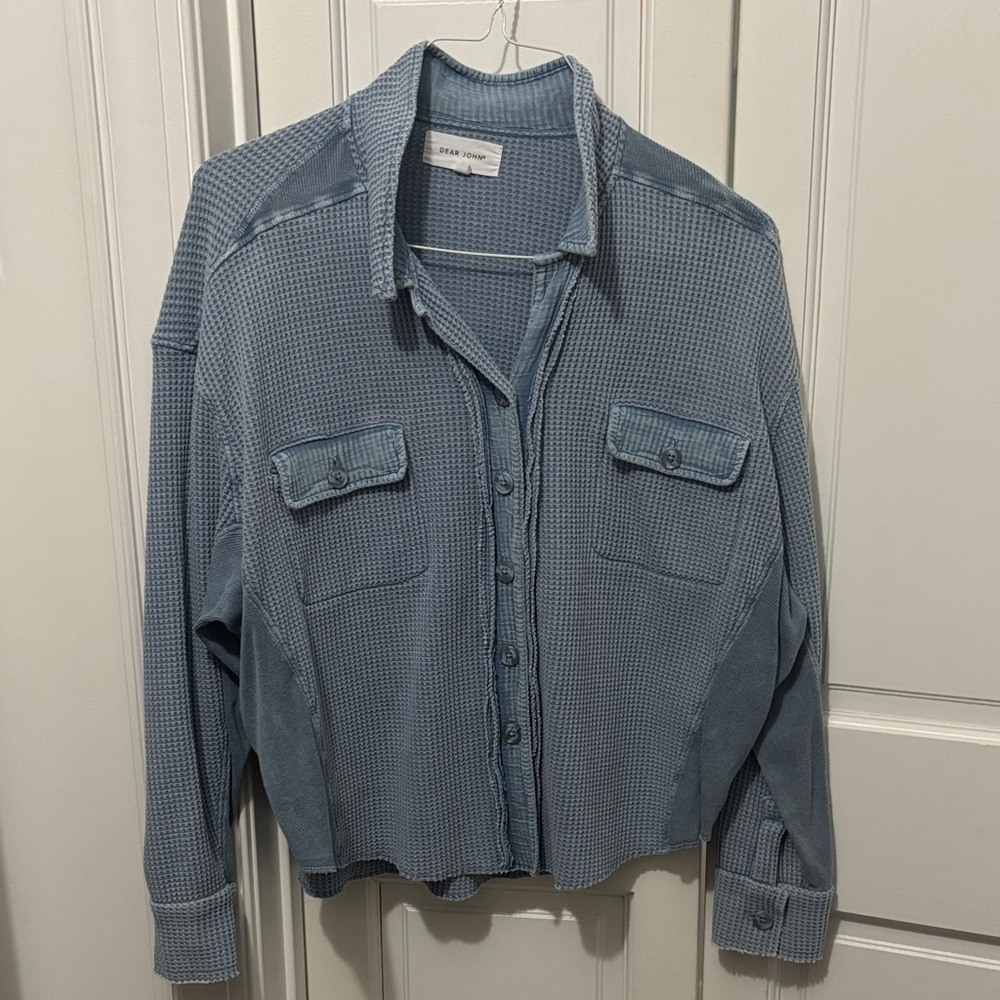 Dear John waffle long sleeve top brand new XS